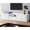 Mueble TV de 4 puertas con cajón blanco diseño moderno Vega Low XL Descueto
