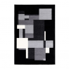 Alfombra rectangular moderna diseño geométrico gris negro Milano GRI014 Venta