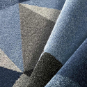 Alfombra para salón diseño geométrico moderno gris azul Milano BLU016 Oferta