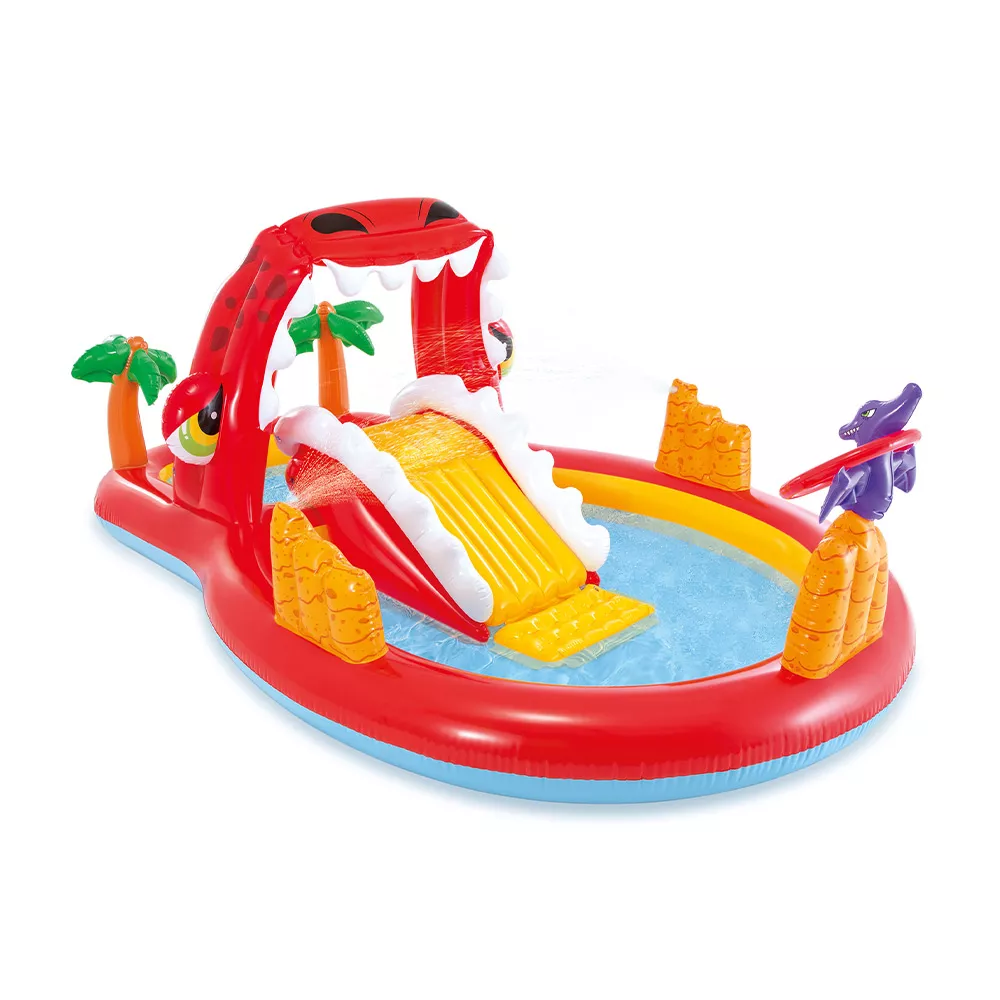 Piscina para Niños Intex 57160 Happy Dino Play Center con juegos