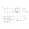 Bañera Ovalada independiente Freestanding Diseño Moderno Idra Modelo