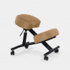 Silla ergonómica de rodillas postural modelo sueco de tejido Balancesteel Lux Medidas