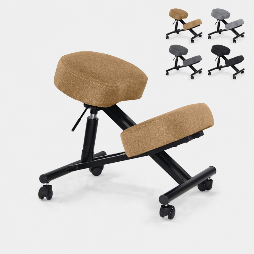 Silla ergonómica de rodillas postural modelo sueco de tejido Balancesteel Lux Oferta