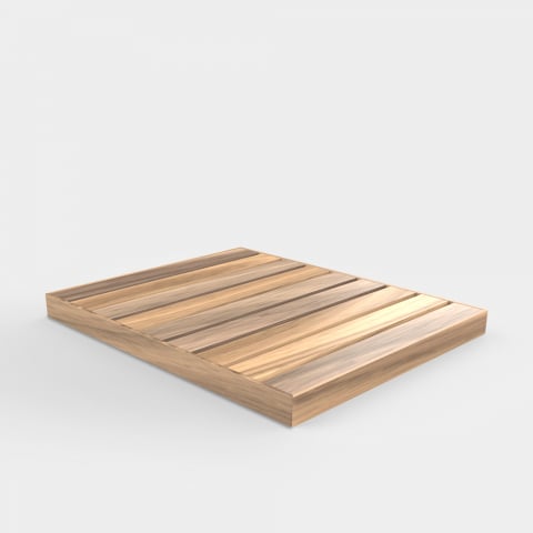 Plato de ducha de madera para piscina exterior jardín 100x80cm Arkema Design Top D106
