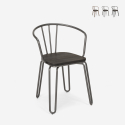 sillas estilo apoyabrazos de acero de diseño industrial para bar y cocina ferrum arm Descueto