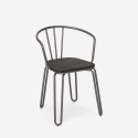 sillas estilo apoyabrazos de acero de diseño industrial para bar y cocina ferrum arm 