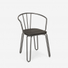 sillas estilo apoyabrazos de acero de diseño industrial para bar y cocina ferrum arm 