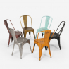 Sillas de diseño industrial de metal shabby chic vintage estilo Tolix Steel Old 