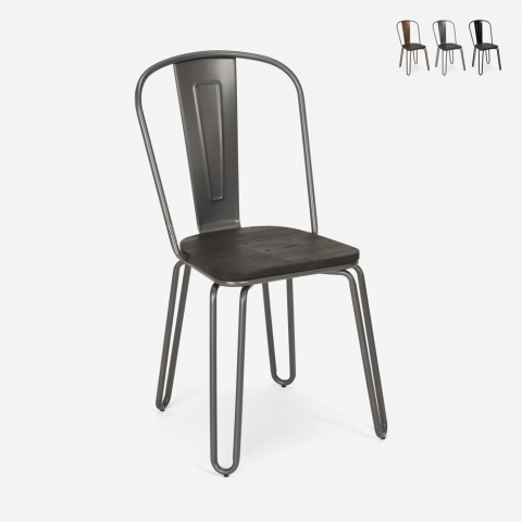 sillas de acero estilo de diseño industrial para bar y cocina ferrum one Promoción
