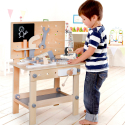 Banco de trabajo de juguete de madera para niños con herramientas Magic Bench Oferta