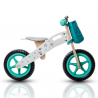 Bicicleta infantil balance bike sin pedales de madera con cesta Balance Ride Oferta