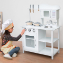 Cocina de juguete infantil de madera con estantes y complementos Chef Show Venta