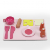 Cocina de juguete de madera para niñas con accesorios y sartenes y sonidos Miss Chef Descueto