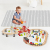 Tren de juguete de madera para niños 70 piezas Mr Ciuf Venta
