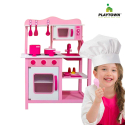 Cocina de juguete de madera para niñas con accesorios y sartenes y sonidos Miss Chef Modelo