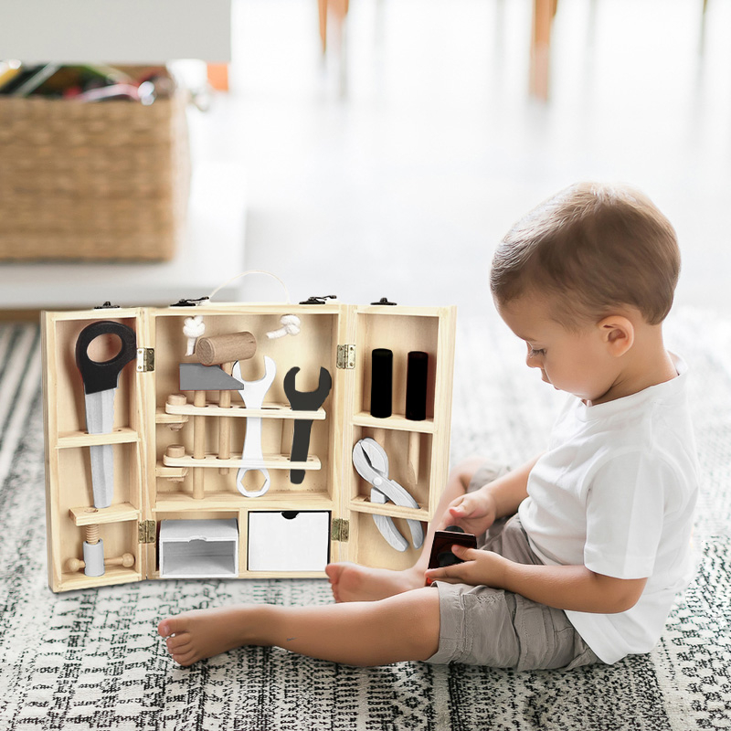 caja de herramientas juguetes de madera para niños MR FIX