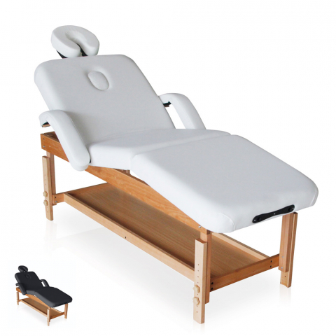 Camilla de masaje de madera fija ajustable multiposiciones 225 cm Massage-pro