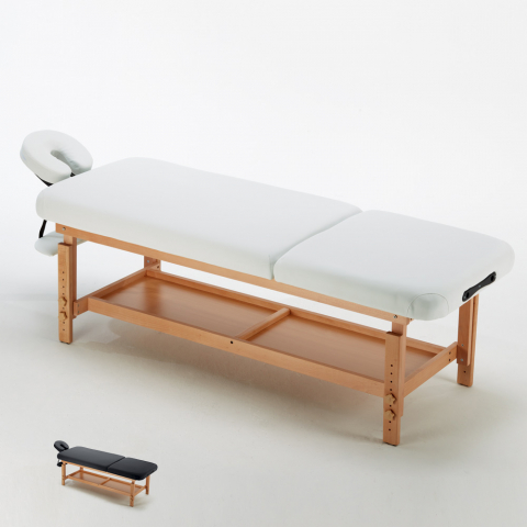 Camilla de masaje profesional fija de madera 225 cm Comfort Promoción
