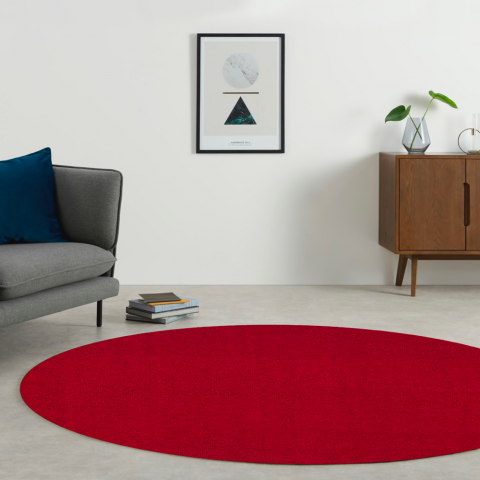 Oficina moderna de la sala de estar de la alfombra roja redonda 80cm Casacolora CCTOROS