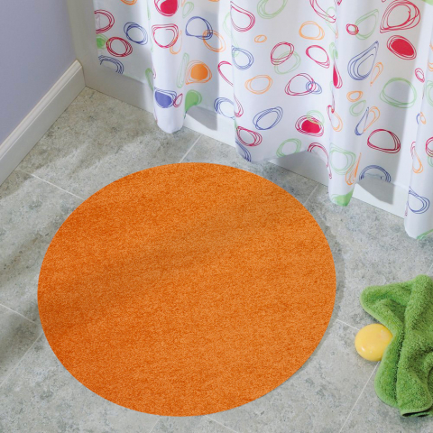 Cuarto de baño de la sala de estar de la alfombra naranja redonda 80cm Casacolora CCTOARA