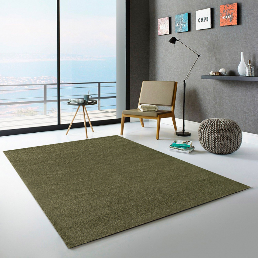 Sala de estar de alfombra de pelo corto verde moderno Casacolora CCVER Promoción
