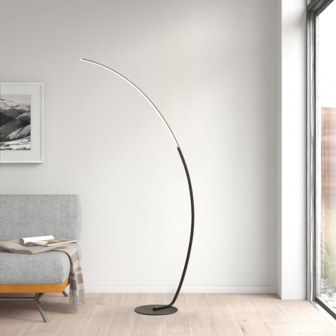 Lámpara de pie LED para salón diseño de arco minimalista moderno Rigel