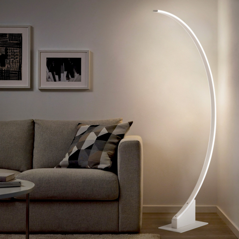 Lámpara LED para salón arqueada diseño moderno Aldebaran