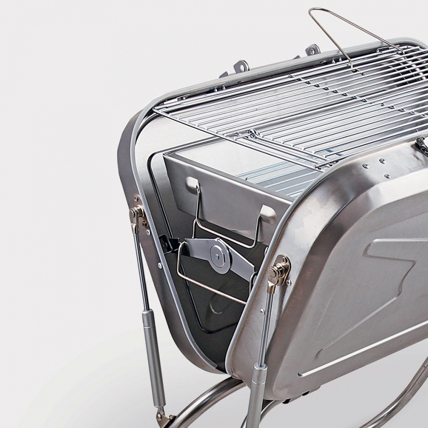  Barbacoa portátil con parrilla de carbón plegable Beech Promoción 