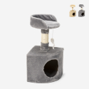 Rascador de gatos 60 cm con plataforma de sisal de felpa Korat Promoción