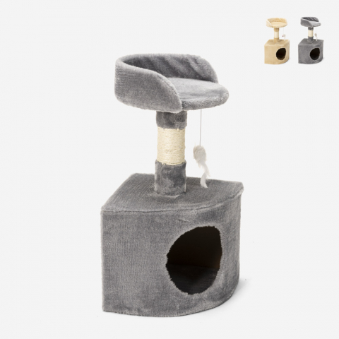 Rascador de gatos 60 cm con plataforma de sisal de felpa Korat