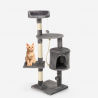 Rascador gato con columna de 3 niveles de cuerda de sisal 115 cm Birman Descueto