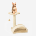 Rascador para gatos 45 cm con arco y túnel de sisal juego relax ball Manx Descueto