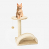 Rascador para gatos 45 cm con arco y túnel de sisal juego relax ball Manx Descueto