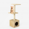 Rascador de gato de 2 pisos con plataforma y columna de sisal de 95 cm Modelo
