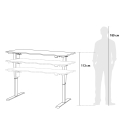 Diseño de escritorio eléctrico ajustable en altura para oficina y estudio Standwalk 120x60 