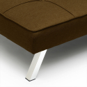 Sofá cama de tejido 2 plazas diseño moderno Gemma clic-clac 