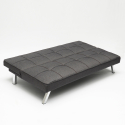 Sofá cama de tejido 2 plazas diseño moderno Gemma clic-clac Rebajas