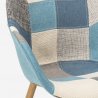 Sillón de comedor patchwork nórdico estudio Finch 