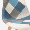 Silla de comedor de diseño nórdico patchwork para comedores Robin 