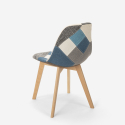 Silla de comedor de diseño nórdico patchwork para comedores Robin 
