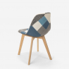 Silla de comedor de diseño nórdico patchwork para comedores Robin 