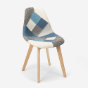 Silla de comedor de diseño nórdico patchwork para comedores Robin 