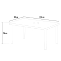 Conjunto de mesas de jardín en poliratán rectangulares 150x90 Grand Soleil BOHÈME oferta stock 12 piezas 