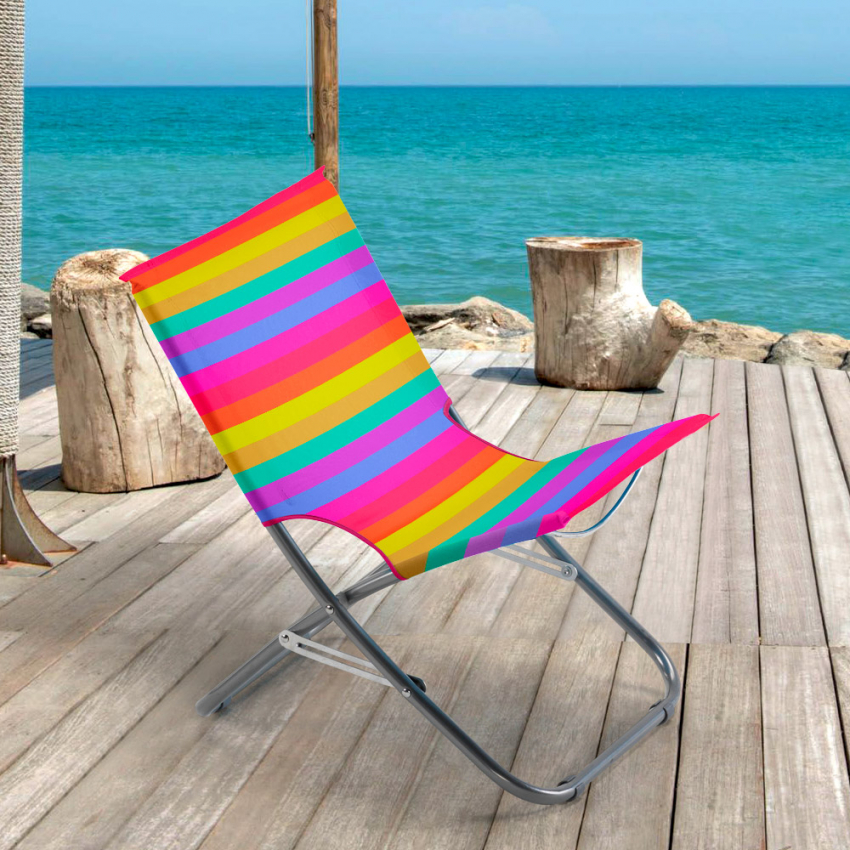 Emily Lux Zero Gravity 2 sillas de playa tumbona hamaca plegables de jardín  multiposición