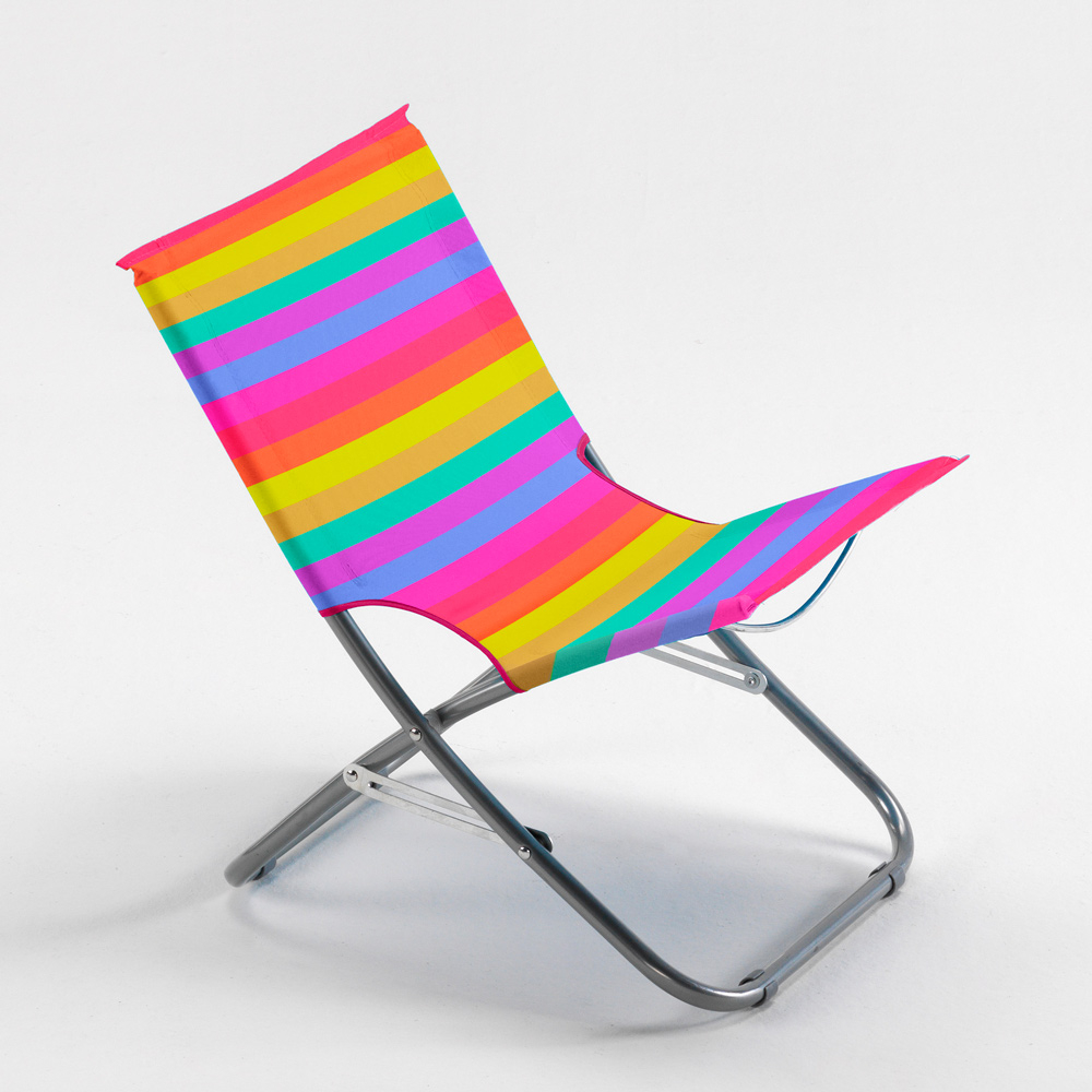 Silla de playa plegable y portátil para la playa multicolor Rodeo Rainbow