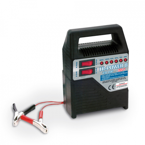 Cargador de batería portátil para motocicleta y coche LED 6/12 V Hi-Power 8