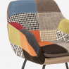 Silla mecedora de tela patchwork de diseño moderno Woodpecker Coste