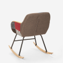 Silla mecedora de tela patchwork de diseño moderno Woodpecker Precio