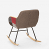 Silla mecedora de tela patchwork de diseño moderno Woodpecker Precio