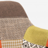 Silla mecedora de tela patchwork de diseño moderno Woodpecker Compra
